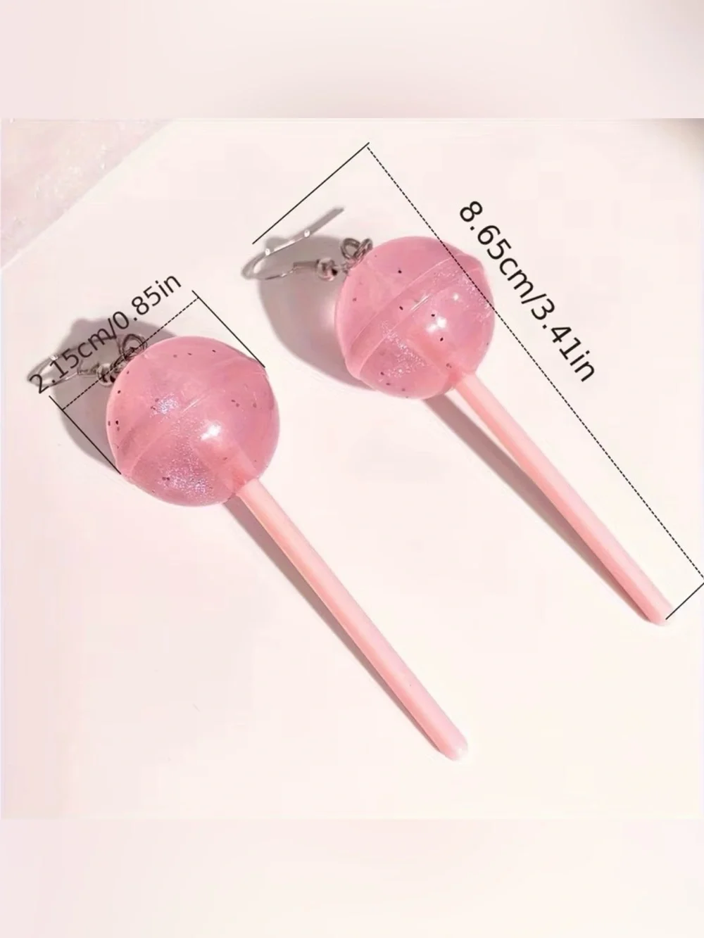 NEW! Unique Pink Lollipop Drop Earrings. Trendy Candy Earrings 🍭